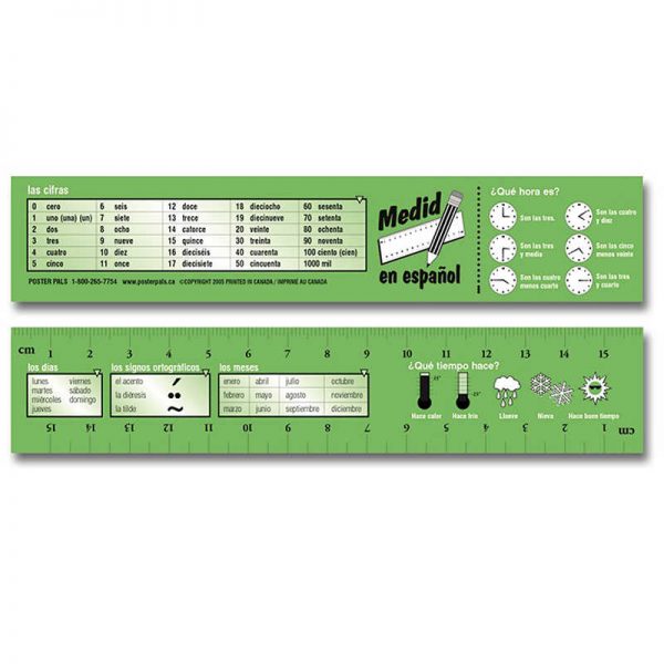 Poster Pals® Spanish reference Rulers
