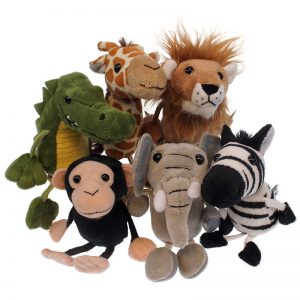 The Puppet Company African Animals Finger Puppets, Set of 6