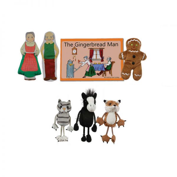 The Puppet Company The Gingerbread Boy Finger Puppets and Book Set
