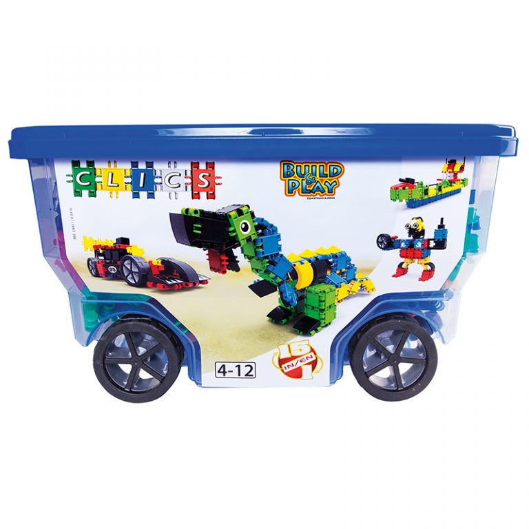 Clicstoys CLICS, 400-Piece Roller Bucket