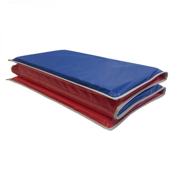 KinderMat® Basic KinderMat, 1" Thick, Red/Blue with Gray Binding