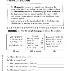 Parts of a Book by Harcourt Achieve Inc. Book 2