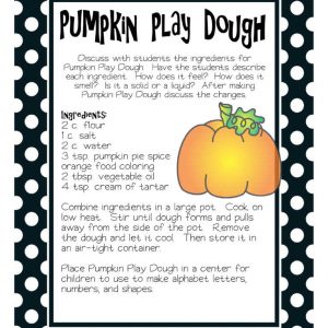 Pumpkin Play Dough – by Frog Street Press, Inc – Science Volume #17