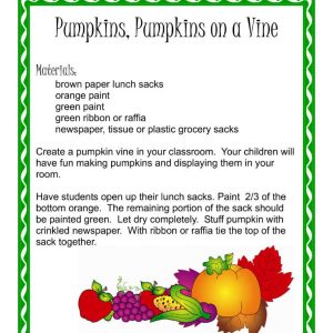 Pumpkins, Pumpkins on a Vine by Frog Street Press – Art Activity Volume 6