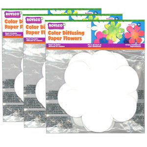 Roylco® Color Diffusing Paper Flowers, 80 Per Pack, 3 Packs