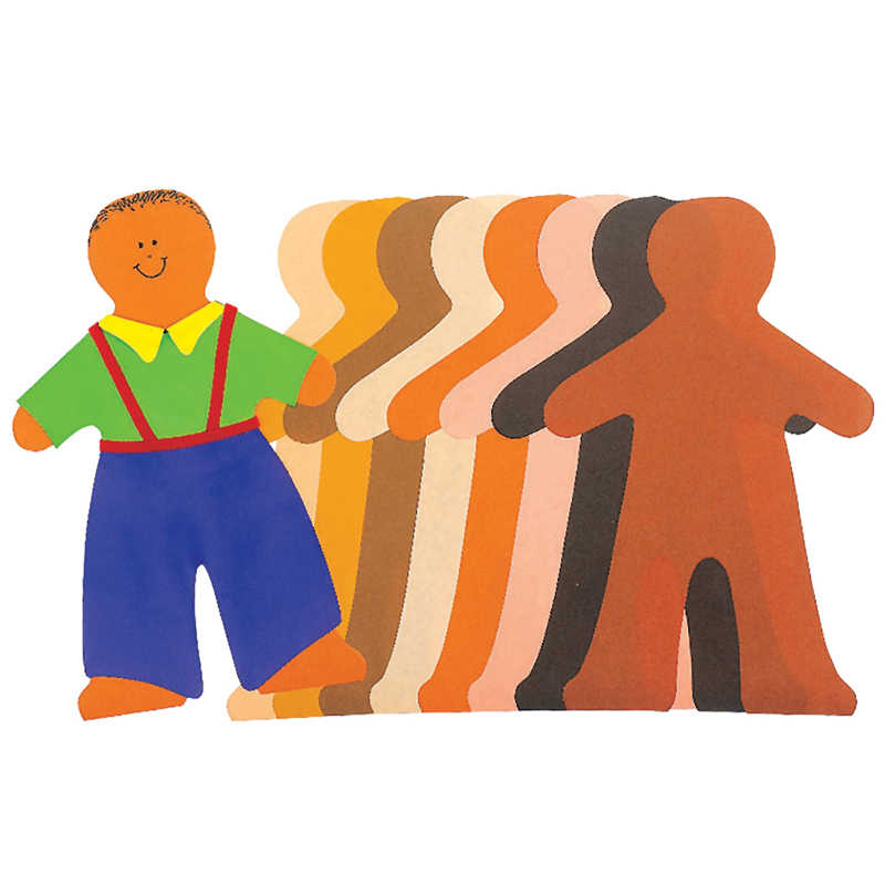Roylco® Paper Doll Pad, 8 Skin Tones, 40 Sheets Per Pad, 3 Pads