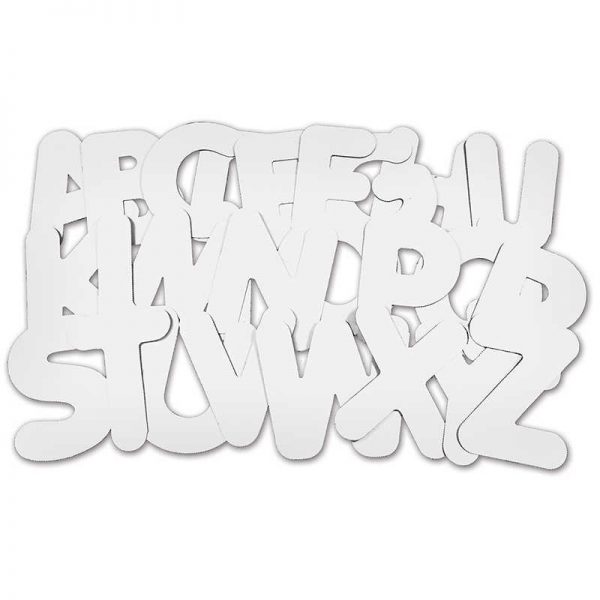 Roylco® Uppercase Collage Letters, 9" Tall, White, 26 Count