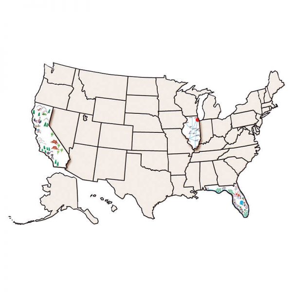 Roylco® USA Map Collage Board