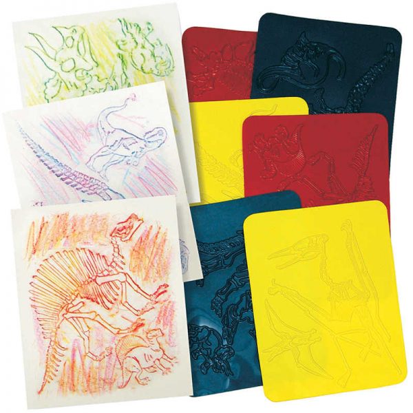 Roylco® Dinosaur Rubbing Plates, Pack of 6