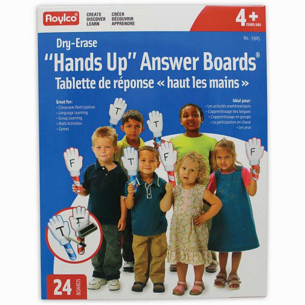 Roylco® Hands Up Dry Erase Answer Boards®, Pack of 24