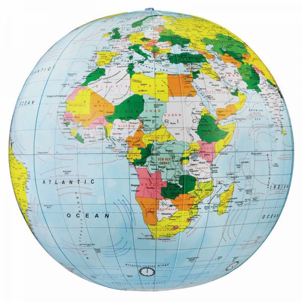 Replogle Globes Light Blue Political Inflate-a-Globes, 16"