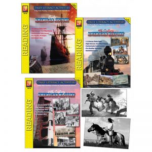 Remedia Publications Daily Literacy Activities: American History Complete Set of 3 Titles