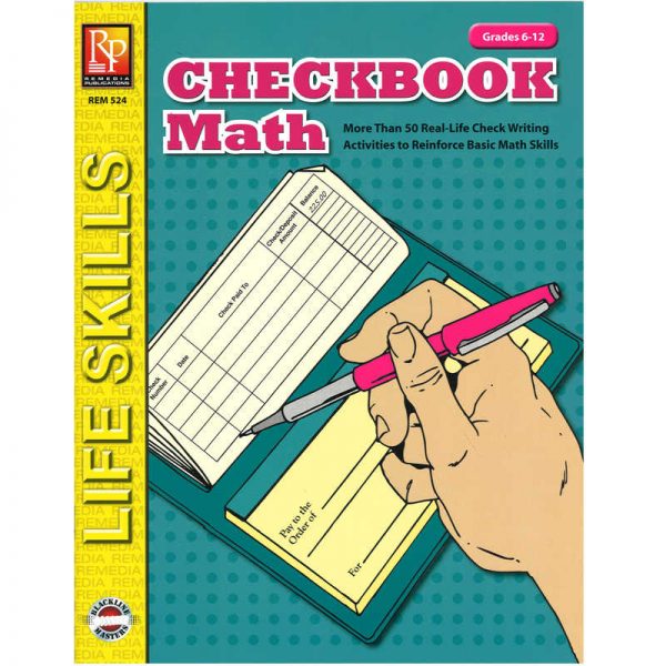 Remedia Publications Checkbook Math Book, Grades 6-12