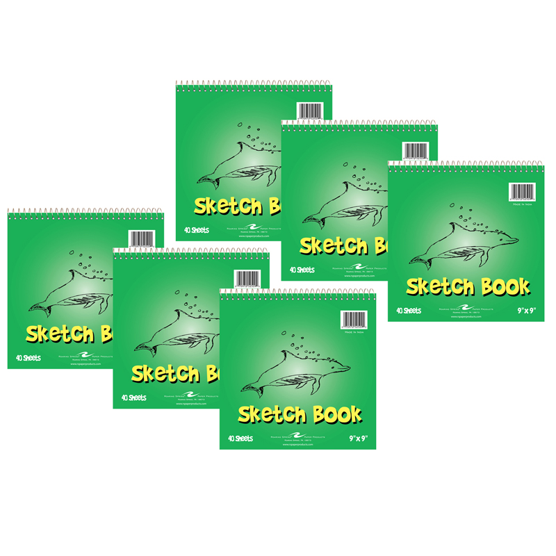 TeachersParadise Roaring Spring Paper Products Kid's Sketch Book, 9" x 9", 40 Sheets, Pack of