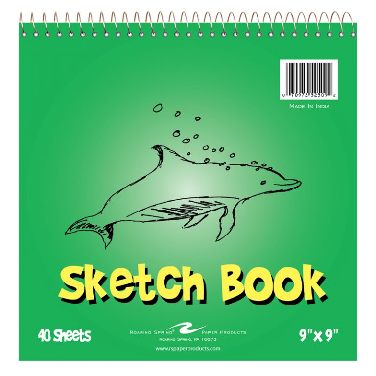 Roaring Spring Paper Products Kid's Sketch Book, 9" x 9", 40 Sheets