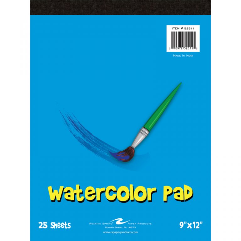 Roaring Spring Paper Products Kid's Watercolor Pad, 9" x 12", 25 Sheets