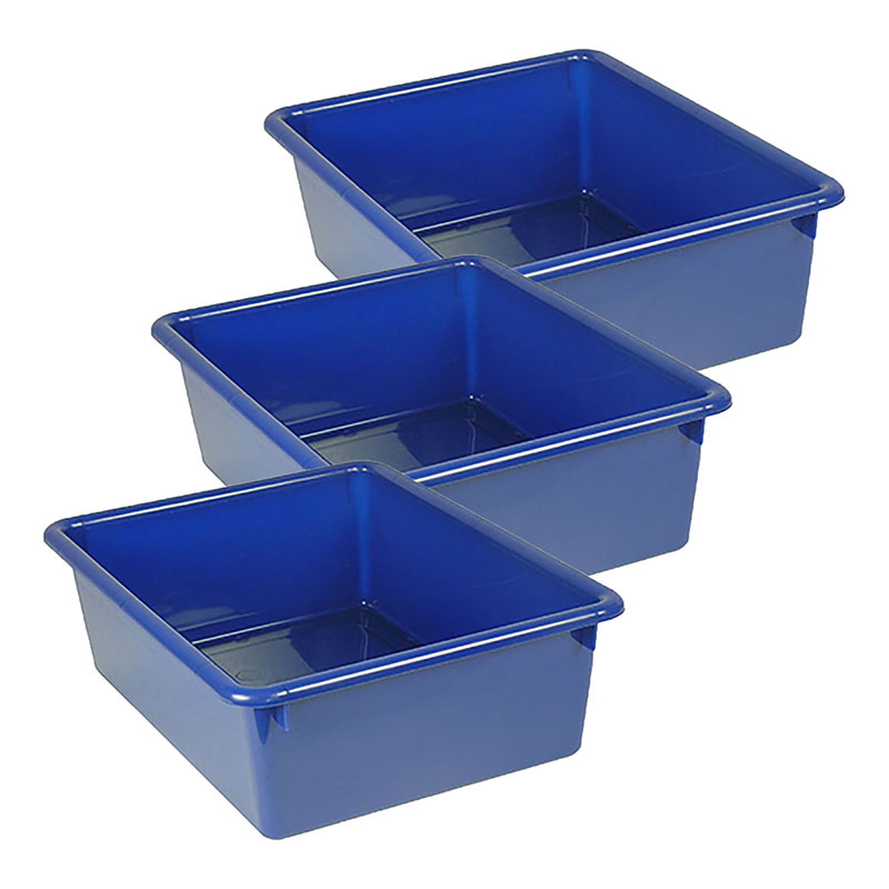 Romanoff Double Stowaway® Tray Only, Blue, Pack of 3