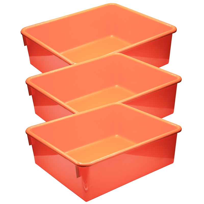 Romanoff Double Stowaway® Tray Only, Orange, Pack of 3