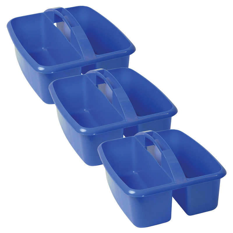 Romanoff Large Utility Caddy, Blue, Pack of 3