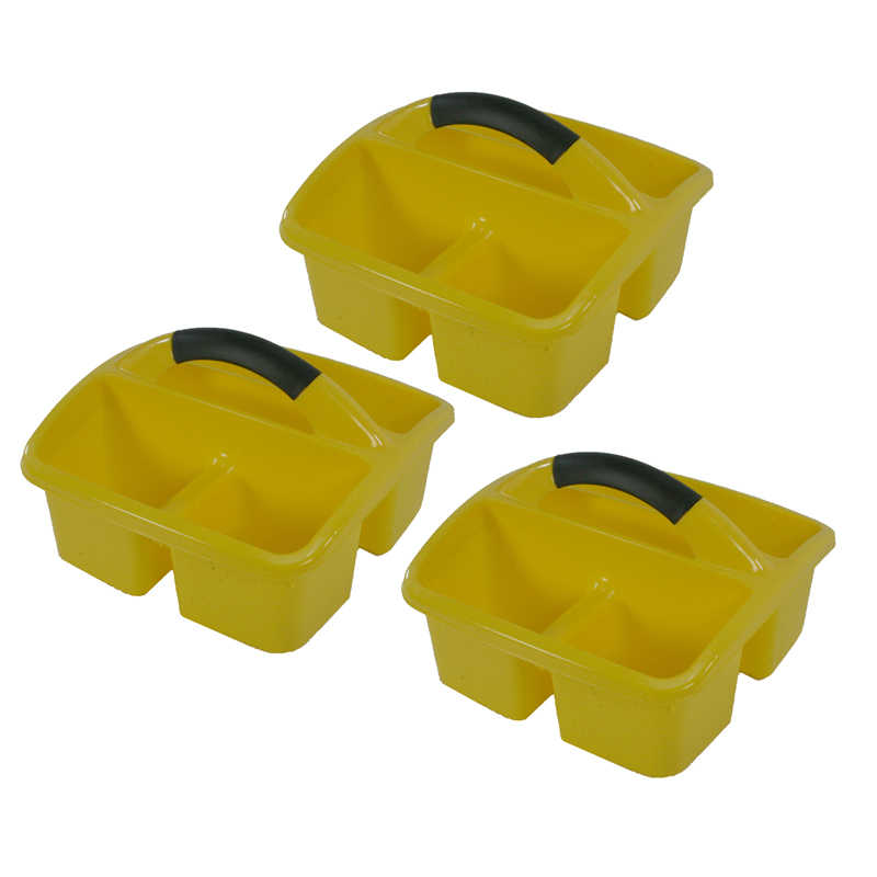 Romanoff Deluxe Small Utility Caddy, Yellow, Pack of 3