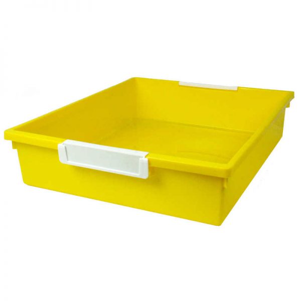 Romanoff Tattle® Tray with Label Holder, 6 QT, Yellow