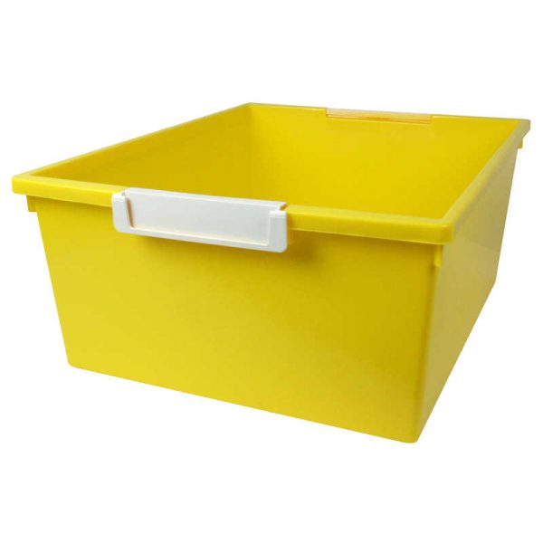 Romanoff Tattle® Tray with Label Holder, 12 QT, Yellow