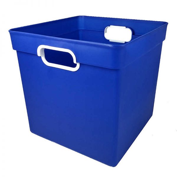 Romanoff Cube Bin, Blue