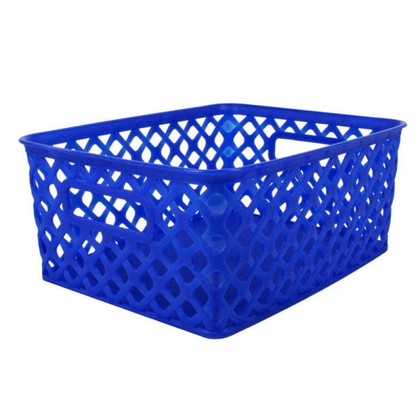 Romanoff Woven Basket, Small, Blue