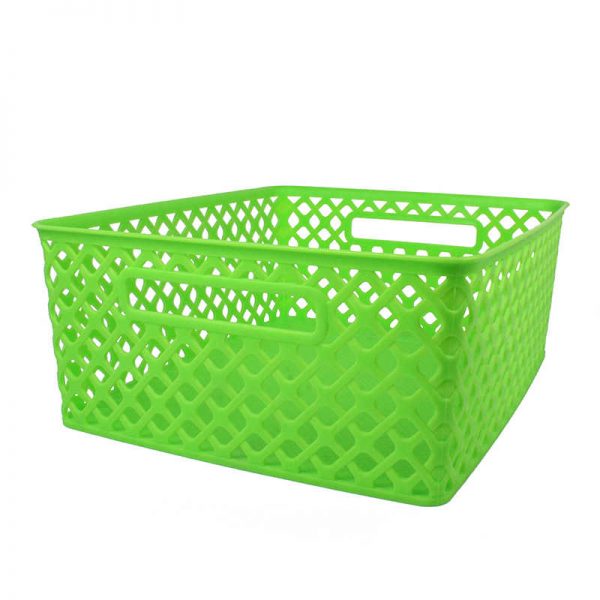 Romanoff Woven Basket, Medium, Lime
