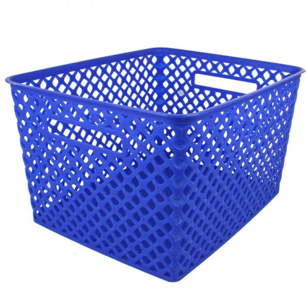 Romanoff Woven Basket, Large, Blue