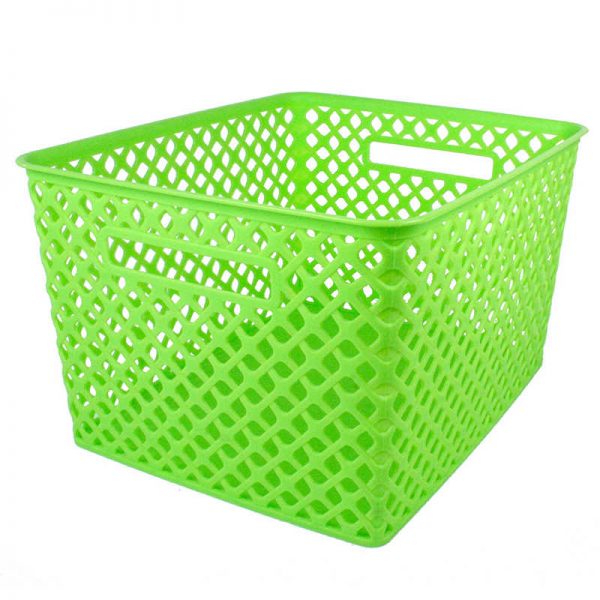 Romanoff Woven Basket, Large, Lime