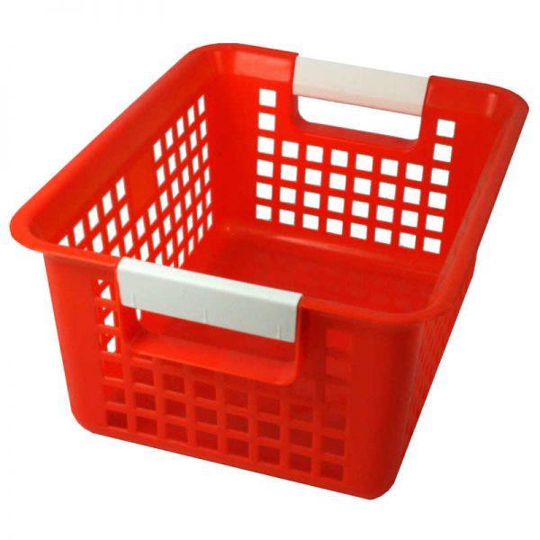 Romanoff Tattle® Book Basket, Red