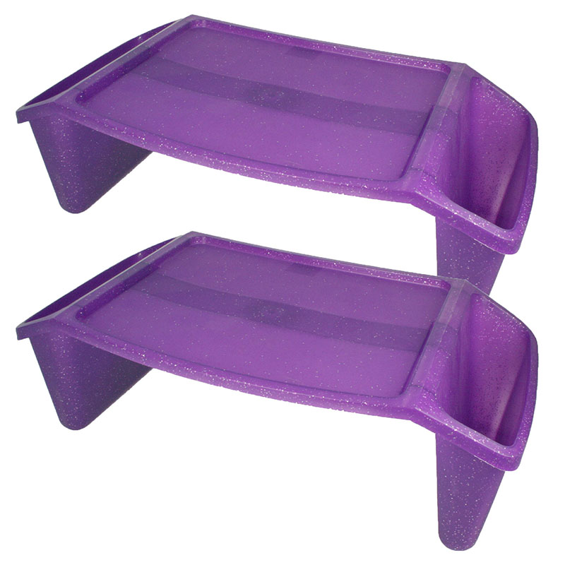 TeachersParadise Romanoff Lap Tray , Purple Sparkle, Pack of 2