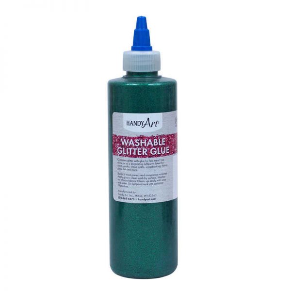 Handy Art® Washable Glitter Glue, 8 oz., Green