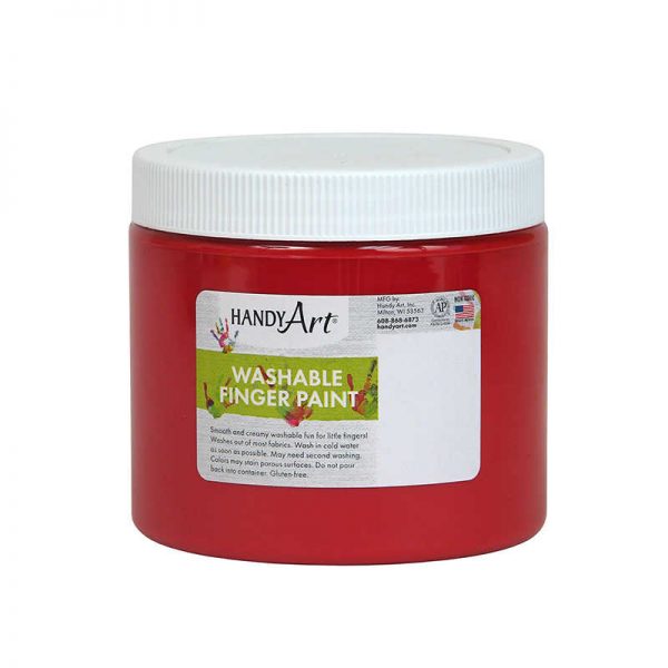 Handy Art® Handy Art® by Rock Paint Washable Finger Paint, Red, 16 oz