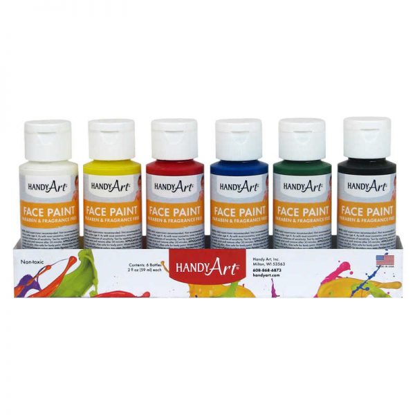 Handy Art® Washable Face Paint Kit, 2 oz Bottles, Set of 6