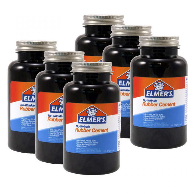 TeachersParadise Elmer's® Rubber Cement, 8 oz w/Applicator, Pack of 6