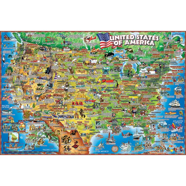 Maestral United States Illustrated 250 Piece Jigsaw Puzzle