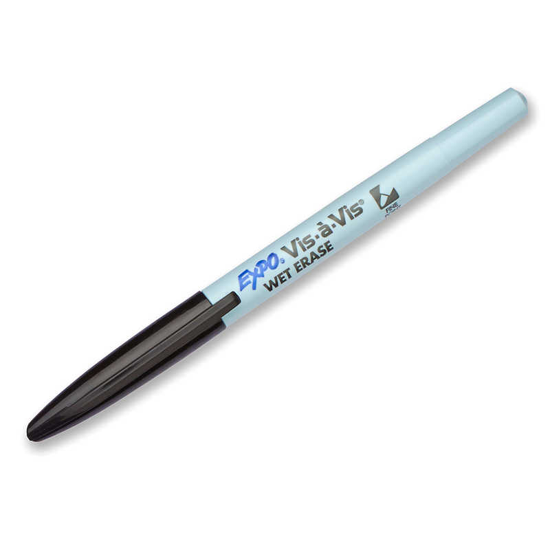 EXPO® Expo® Vis-a-Vis® Overhead Projector Wet Erase Marker, Fine Point, Black