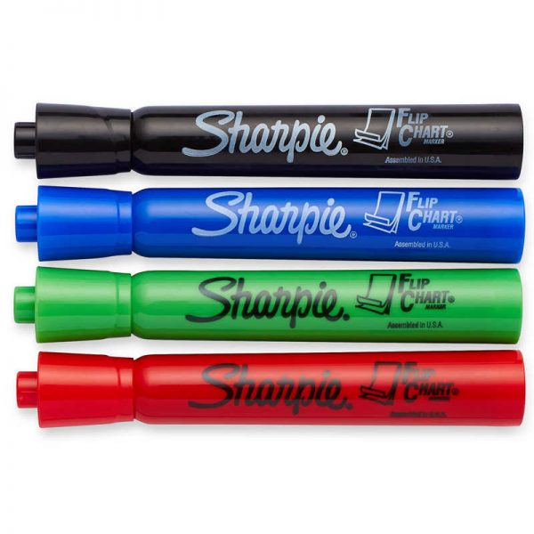 Sharpie® Flip Chart Markers, Assorted Colors, 4 Per Pack
