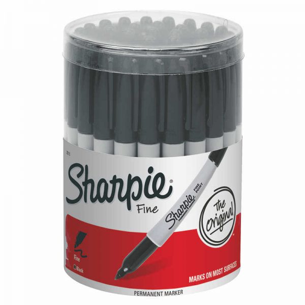 Sharpie® Permanent Marker, Fine Point, Black, 36 Per Pack