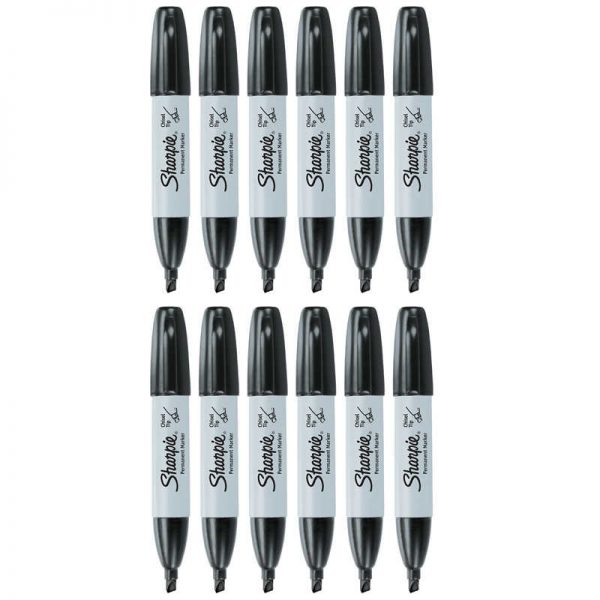Sharpie® Chisel Tip Marker, Black, Pack of 12