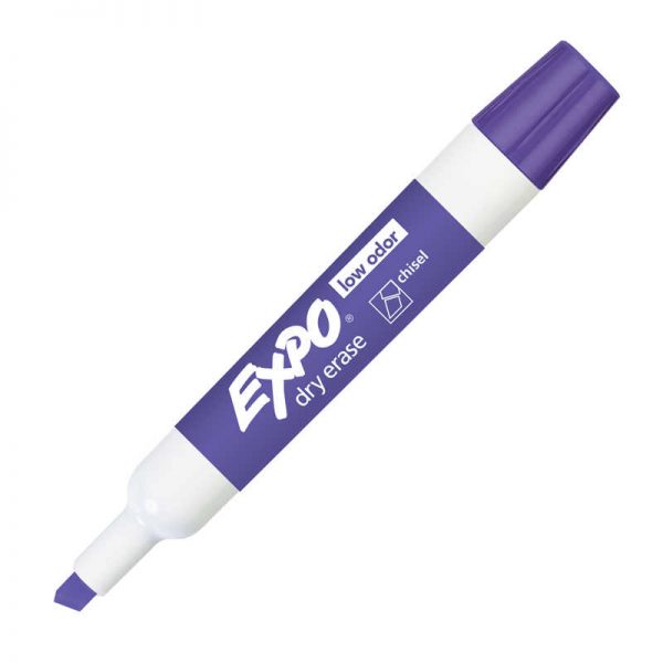 EXPO® Low Odor Dry Erase Marker, Chisel Tip, Purple