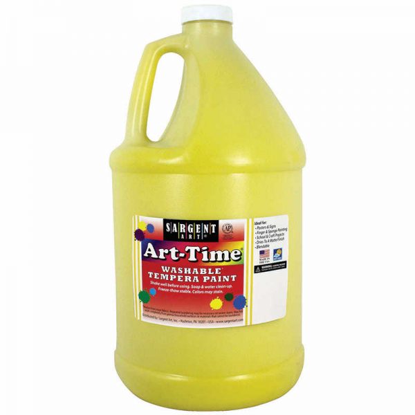 Sargent Art® Art-Time® Washable Tempera Paint, Yellow, Gallon