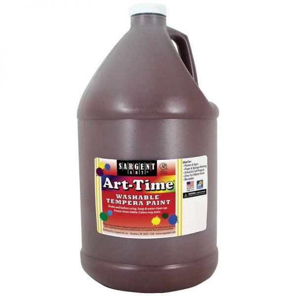 Sargent Art® Art-Time® Washable Tempera Paint, Brown, Gallon