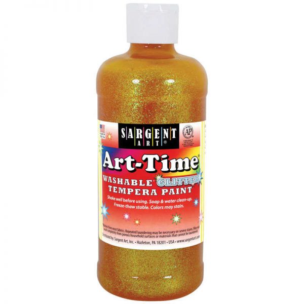 Sargent Art® Art-Time® Washable Glitter Tempera, 16 oz., Yellow