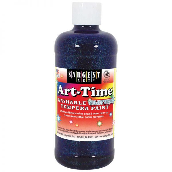 Sargent Art® Art-Time® Washable Glitter Tempera, 16 oz., Blue
