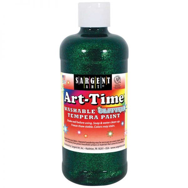 Sargent Art® Art-Time® Washable Glitter Tempera, 16 oz., Green
