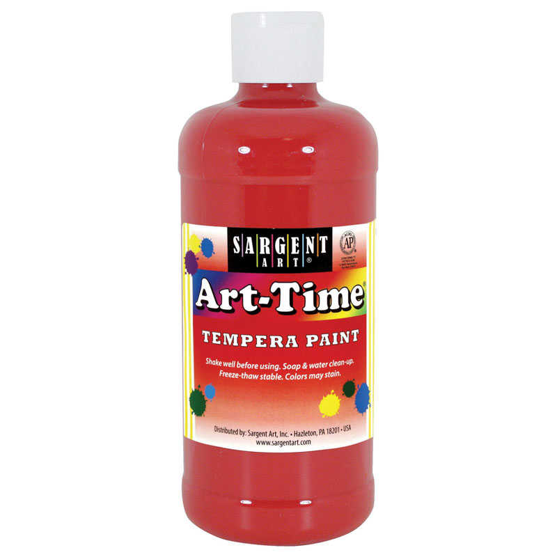 TeachersParadise Sargent Art® ArtTime® Tempera Paint, Red, 16 oz