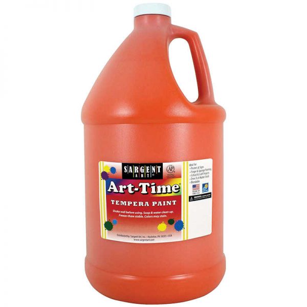 Sargent Art® Art-Time® Tempera Paint, Orange, Gallon